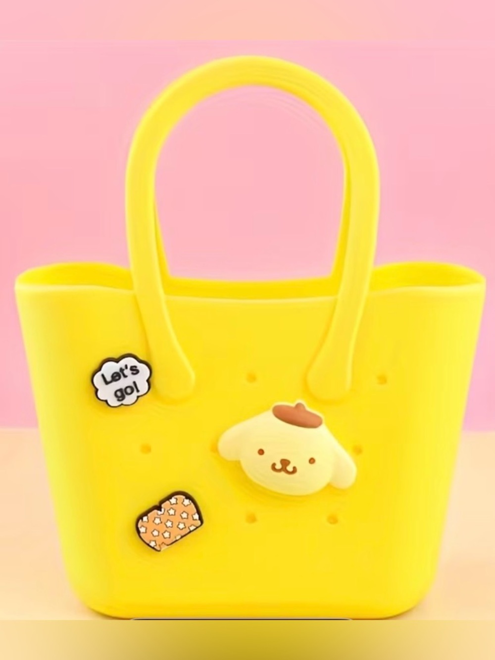 Pom Pom Purin Yellow Kids Tote Bag NWT